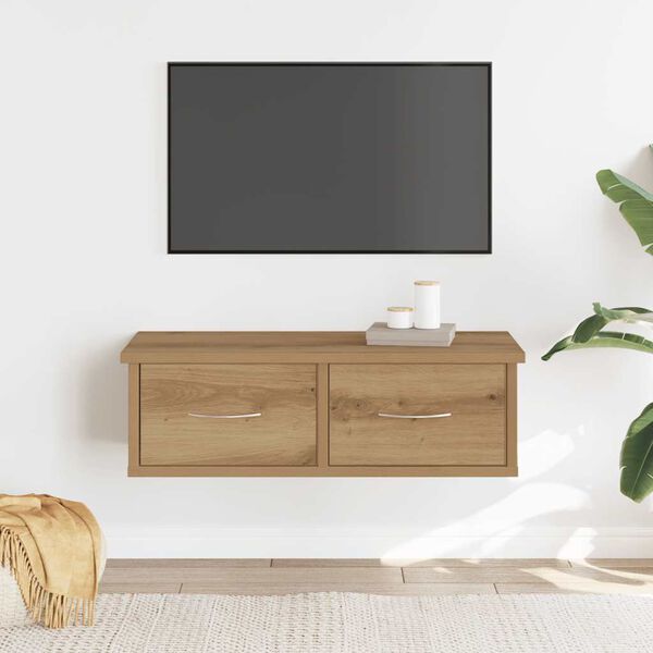 vidaXL Wall Cabinet Artisan Oak Engineered Wood Wall Cabinet Rectangular