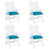 vidaXL Chair Cushion Set of 4 Light Blue Oxford Fabric (100% Polyester)