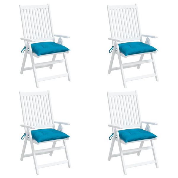 vidaXL Chair Cushion Set of 4 Light Blue Oxford Fabric (100% Polyester)