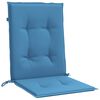 vidaXL Lowback Chair Cushion Set of 4 Melange Blue 100% Polyester