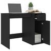 vidaXL Desk Black Engineered Wood 39.4 x 19.3 x 29.5 in Desk
