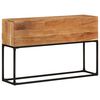 vidaXL Console Table Brown Solid Acacia Wood, Powder-Coated Iron 47.2 in