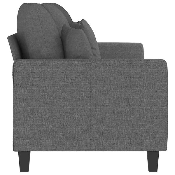 vidaXL 3-seater Sofa Dark Gray Fabric (100% polyester), Metal, Textilene