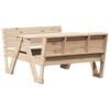 vidaXL Picnic Table Natural Wood Solid Pine Wood Medium Seats Many