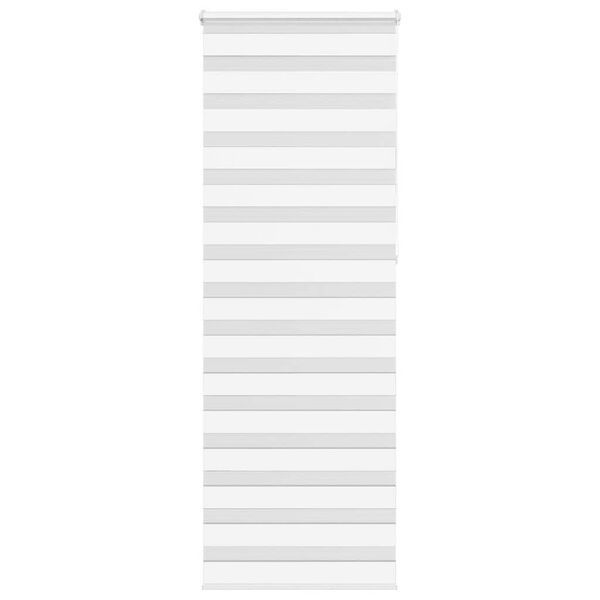 vidaXL Zebra Blind White 100% polyester, aluminum top rail 29.5x90.6 in