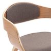 vidaXL Dining Chair Set of 6 Taupe 90% cotton, 10% polyester, bent wood