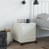 vidaXL Bedside Cabinet White Cold-rolled steel Medium Bedside Cabinet
