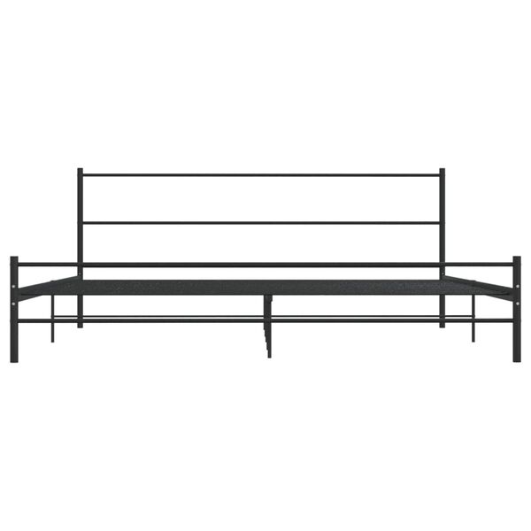 vidaXL Bed Frame Black Metal Super King Bed Frame Rectangular