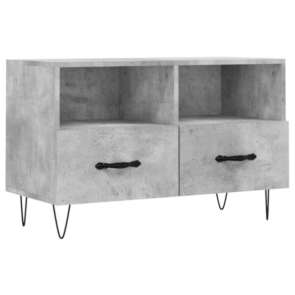 vidaXL TV Cabinet Concrete Gray Engineered Wood 31.5 x 14.2 x 19.7 in