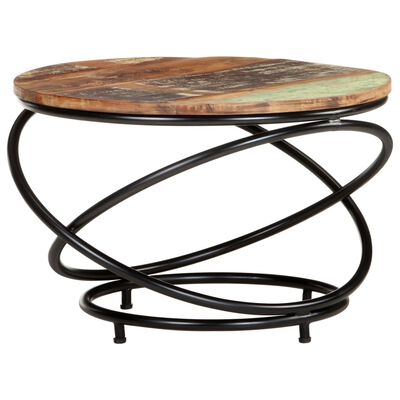 vidaXL Coffee Table 23.6"x23.6"x15.7" Solid Reclaimed Wood