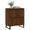 vidaXL Sideboard Brown Oak Engineered Wood, Iron Buffet Rectangular