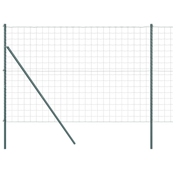 vidaXL Fence with Posts Green 59.1" x 393.7" Steel