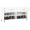 vidaXL Shoe Bench White Engineered wood Medium Shoe Storage Bench