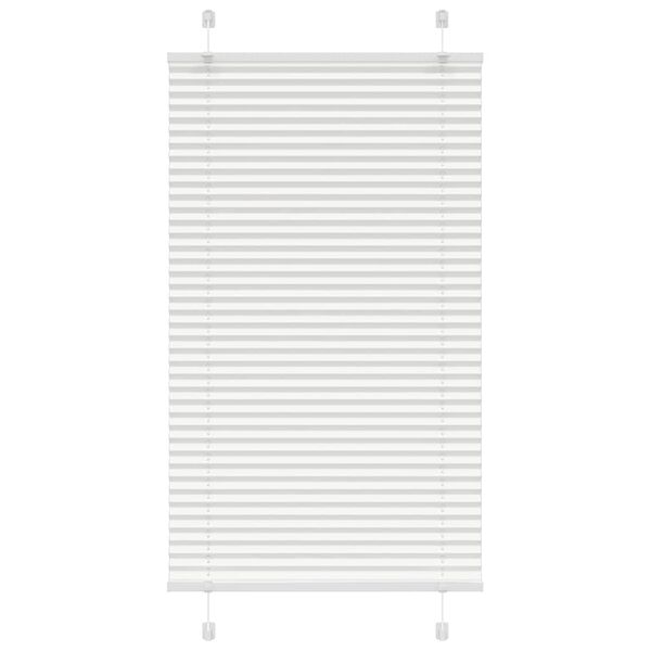 vidaXL Pleated Blind White 100% Polyester 29.5 x 39.4 in
