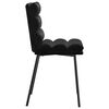 vidaXL Dining Chair Set of 6 Black Velvet, Plywood, Metal Standard