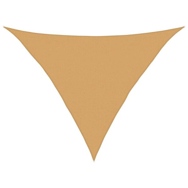 vidaXL Sunshade Sail 1.75 oz/ft&sup2; Triangular Sand 16.4x16.4x19.7' HDPE