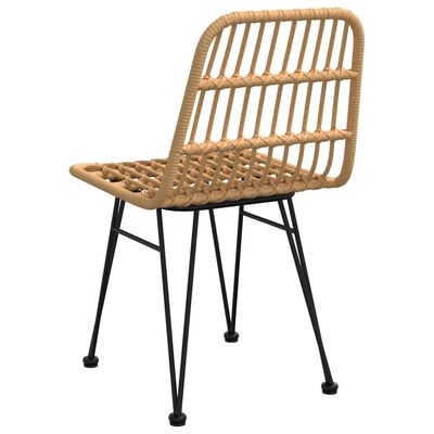 vidaXL Patio Chairs 2 pcs 18.9"x24.4"x33.1" PE Rattan