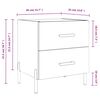 vidaXL Bedside Cabinet Set of 2 White Engineered Wood, Iron