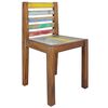 vidaXL Dining Chair Set of 6 Multicolor Solid reclaimed wood Standard
