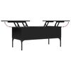vidaXL Coffee Table Black Engineered wood, metal Large Coffee Table