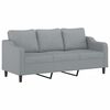 vidaXL Sofa Set Light grey 100% polyester, metal, textilene, plywood