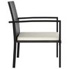vidaXL Dining Set Black, Cream Poly Rattan, Powder-Coated Steel, Glass