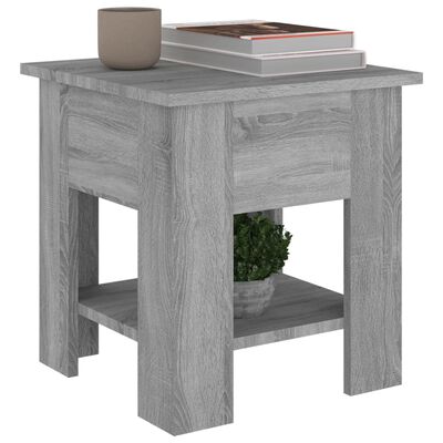 vidaXL Coffee Table Gray Sonoma 15.7"x15.7"x16.5" Engineered Wood