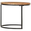 vidaXL Nesting Table Set of 3 Brown Solid acacia wood, iron