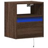 vidaXL TV Wall Cabinet Brown Oak Engineered Wood Compact TV Wall Cabinet