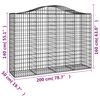 vidaXL Gabion Basket Set of 9 Silver Galvanized iron