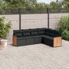 vidaXL Garden Sofa Set Black