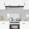 vidaXL Kitchen Backsplash Transparent 35.4"x15.7" Tempered Glass