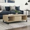 vidaXL Coffee Table Sonoma Oak Engineered wood, Iron Medium Rectangular