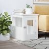 vidaXL Dog Crate Furniture White Engineered wood, Steel