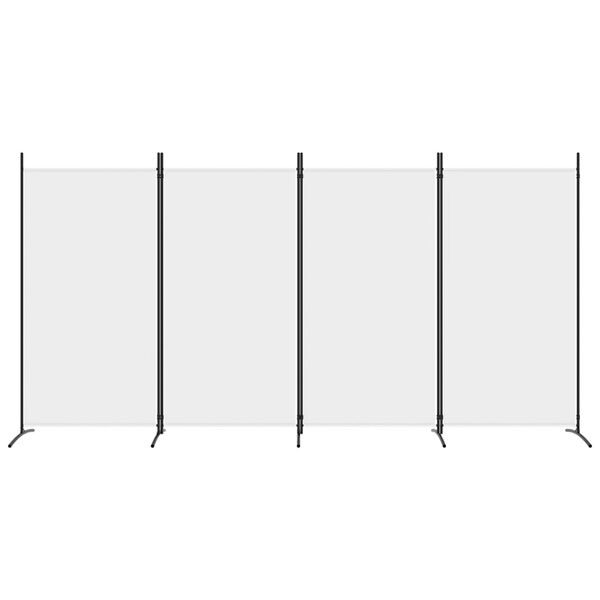 vidaXL 4-Panel Room Divider White 136.2"x70.9" Fabric