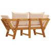 vidaXL Garden Bench Acacia wood with Beige cushions