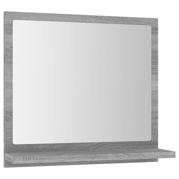 vidaXL Mirror Grey sonoma Engineered wood, acrylic 15.7x4.1x14.6 in