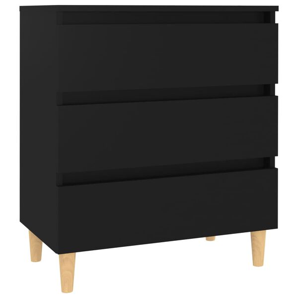 vidaXL Sideboard Black Engineered Wood Standard Sideboard Rectangular