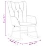 vidaXL Rocking Chair Cream Polyester Standard Ergonomic Rocking Chair