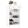 vidaXL Shoe Cabinet White Engineered wood and iron Medium Shoe Cabinet