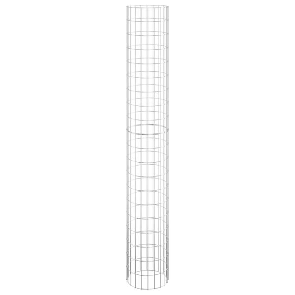 vidaXL Circular Gabion Pole Galvanized Steel Ø11.8"x78.7"