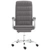 vidaXL Reclining Office Chair Gray Faux leather, metal, plywood Medium