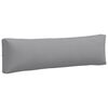 vidaXL Pallet Cushion Set of 2 Grey 100% polyester 22.8x43.3x3.9 in