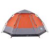 vidaXL Camping Tent Cabin 4-Person Gray and Orange Quick Release
