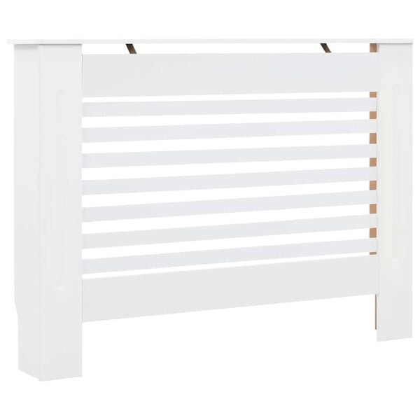 vidaXL Radiator Cover White 44.1"x7.5"x32.1" MDF