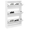vidaXL Shoe Cabinet White Engineered Wood Compact Shoe Cabinet