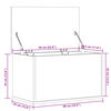vidaXL Storage Box Smoked Oak Engineered Wood Medium Storage Box