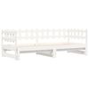 vidaXL Day Bed White Solid pine wood S