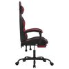 vidaXL Gaming Chair with Footrest Black and Wine Red Faux Leather