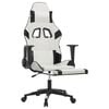 vidaXL Gaming Chair White and Black Faux leather, metal, plywood, foam